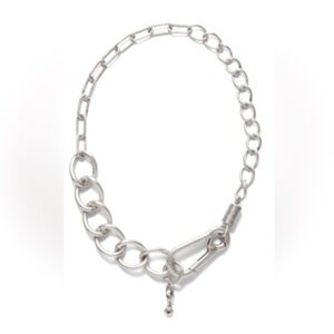 NWT CAbi Swagger Necklace - 18” Long - Brushed Silver